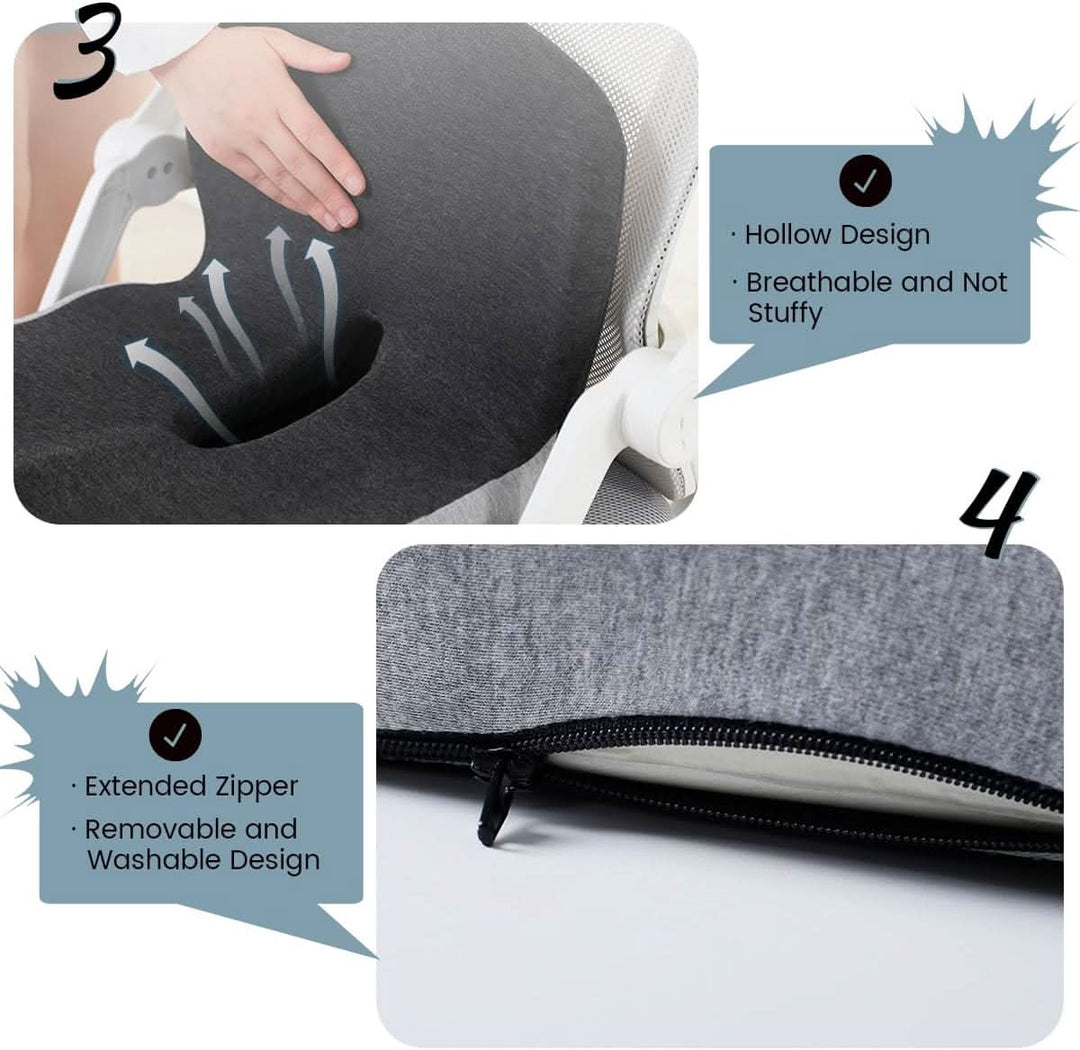 Lisslune | Ergonomic Memory Foam Seat Cushion