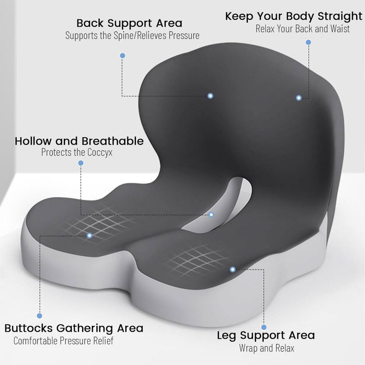 Lisslune | Ergonomic Memory Foam Seat Cushion