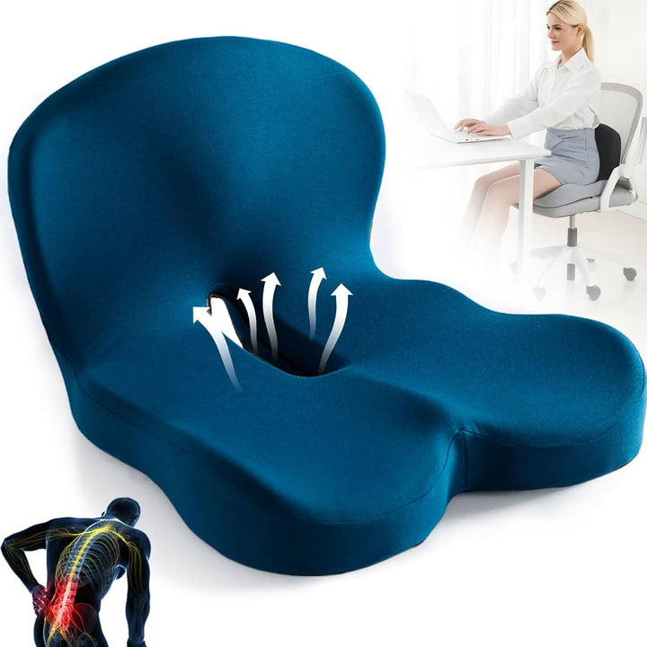 Lisslune | Ergonomic seat cushion with lumbar support for office, car & travel