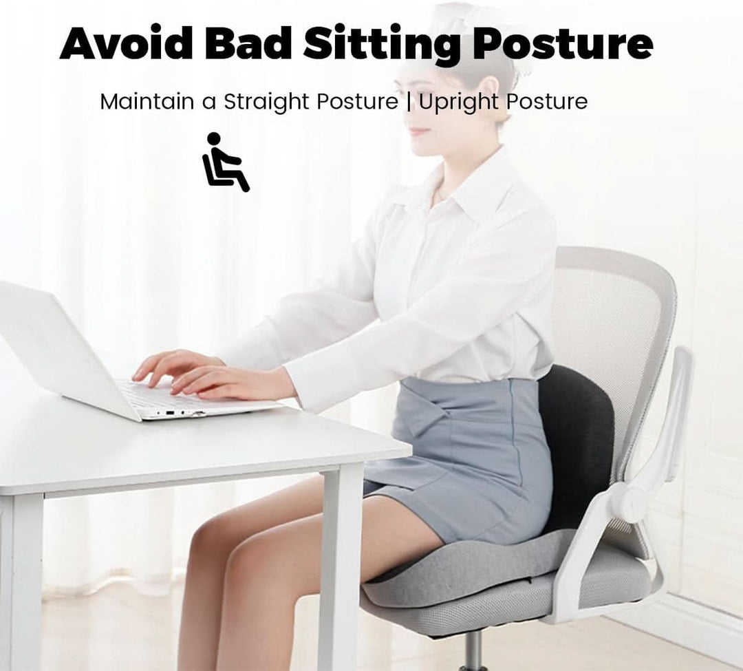 Lisslune | Ergonomic seat cushion with lumbar support for office, car & travel