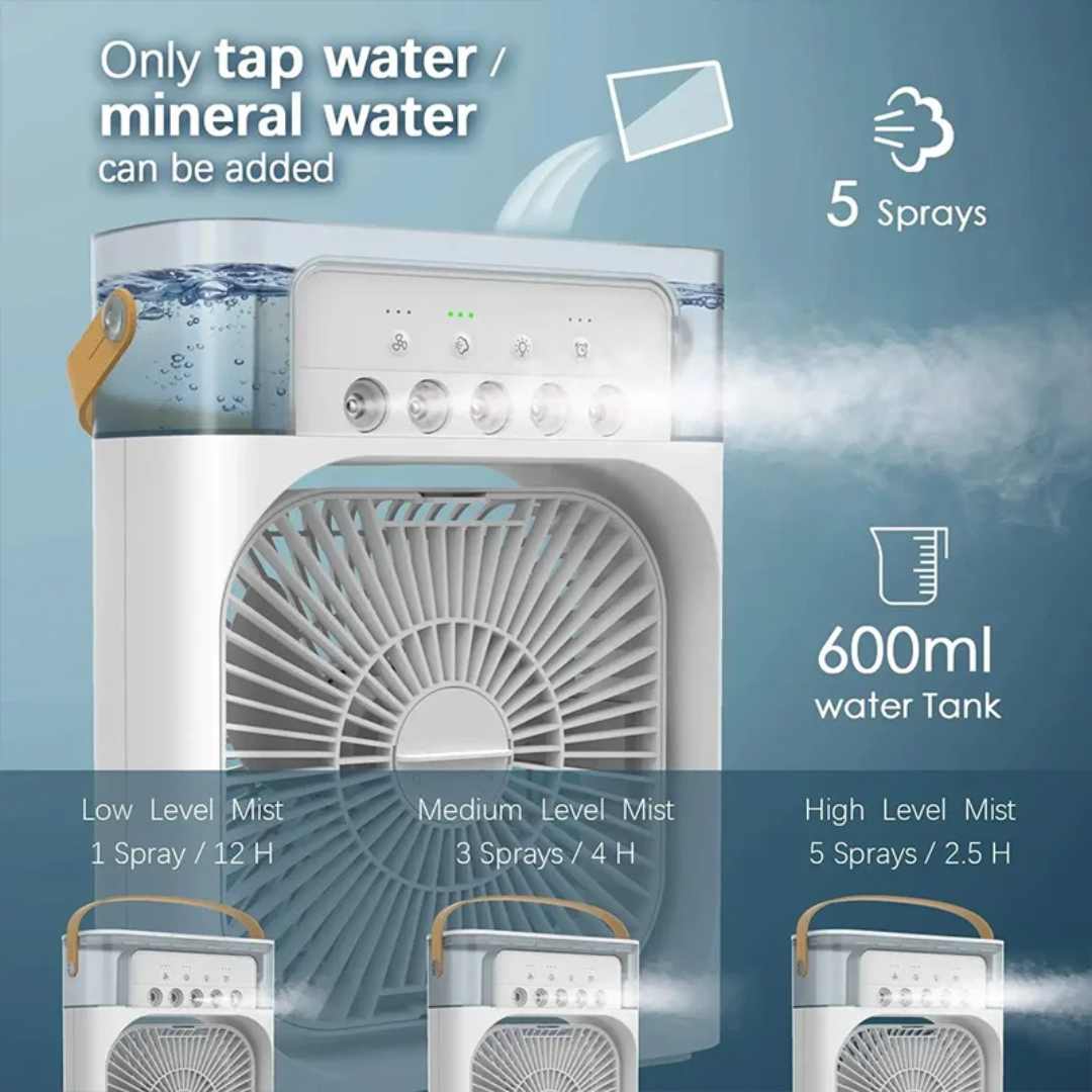 Lisslune | Evaporative 4-In-1 Mini Mobile Air Conditioning Fan