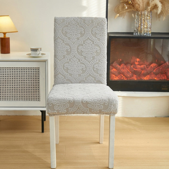 Lisslune | Evona Elegant Jacquard Chair Seat Slipcover