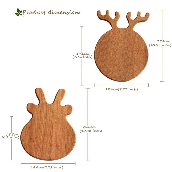 Lisslune | Antler Shape Exquisite Wooden Pizza Stones