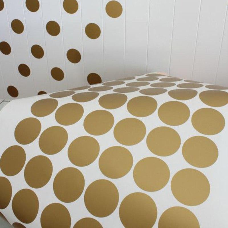 Lisslune | Golden Magic Dot Wall Tattoos: Chic Home Decor for Children and Interior Styling