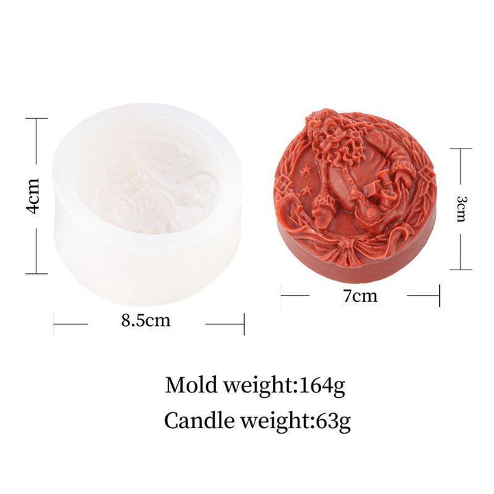 Lisslune | Elegant Candle Making Set for the Holidays: Santa Bell & Christmas Tree Molds