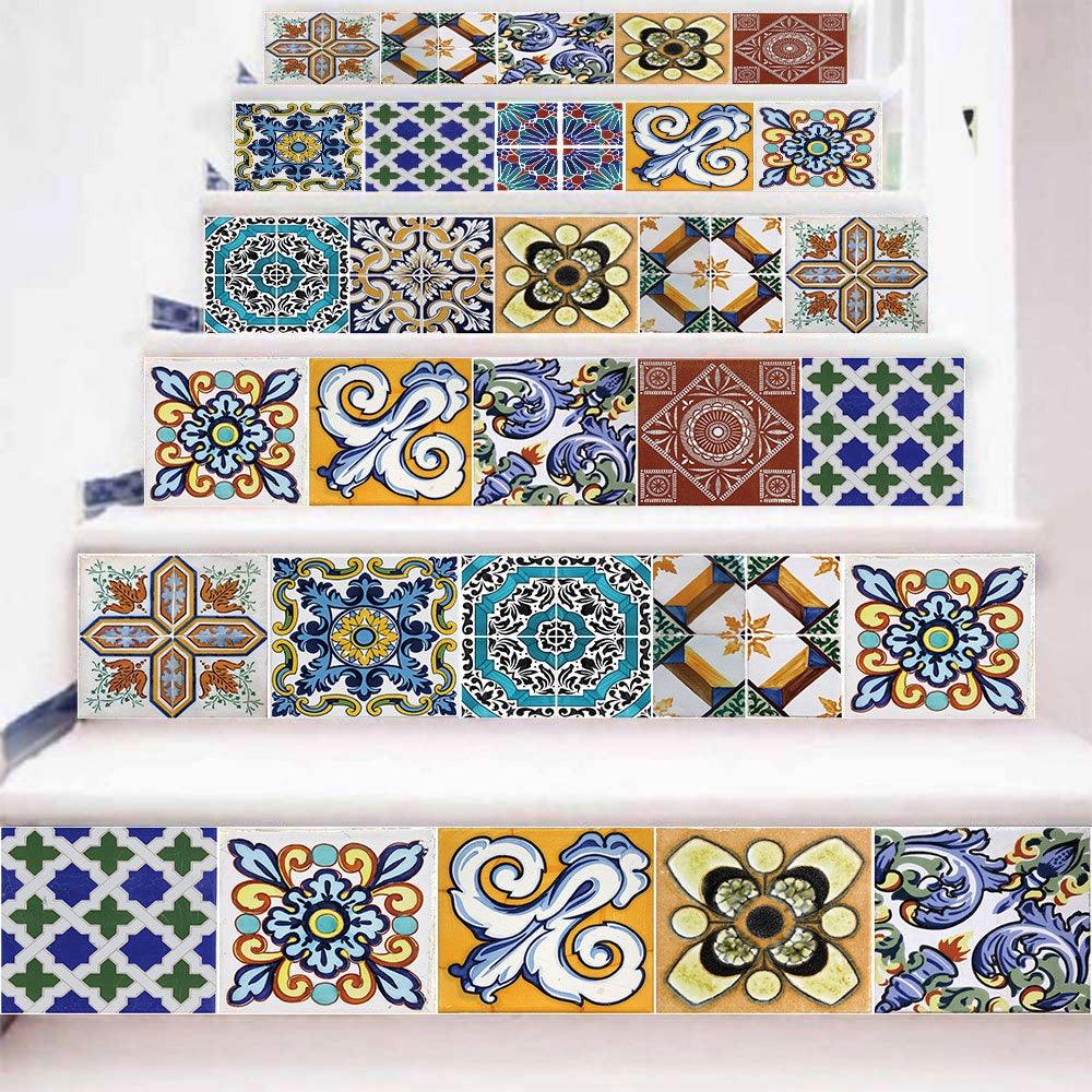 Lisslune | Transform your stairs with stylish abstract geometric decals