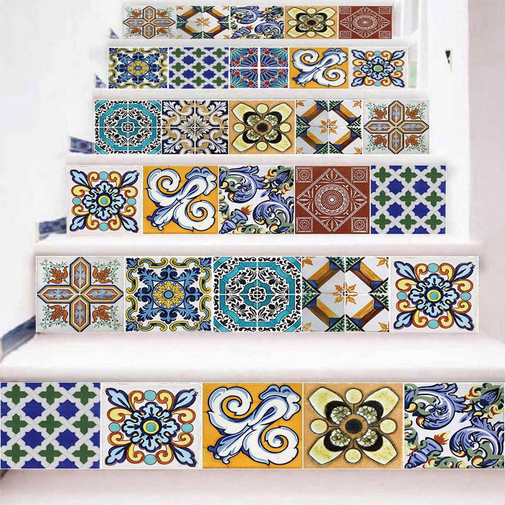 Lisslune | Transform your stairs with stylish abstract geometric decals