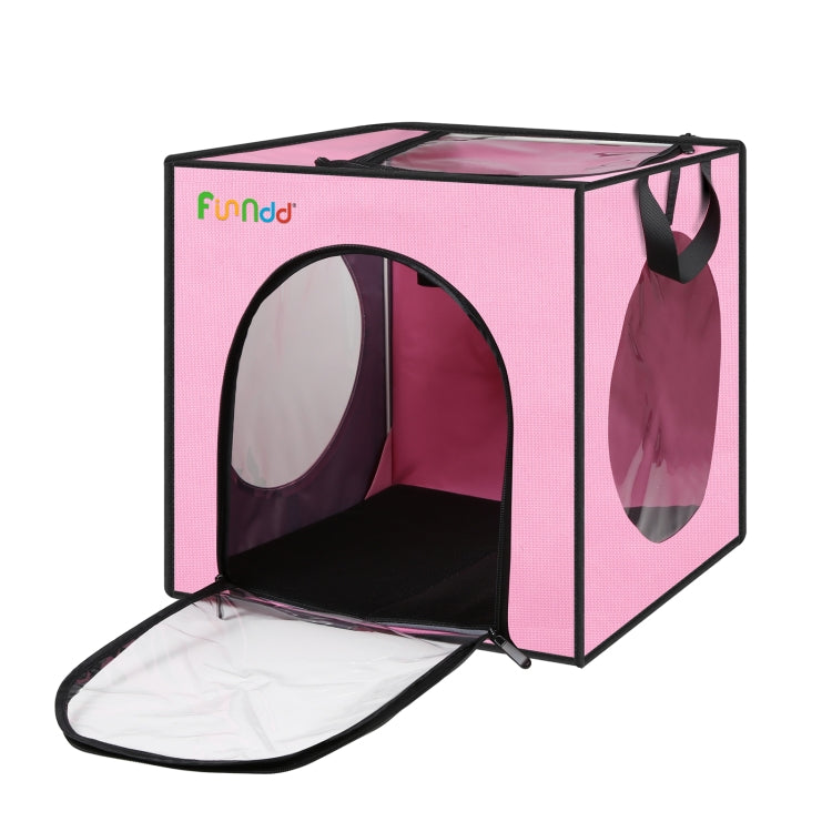 FUNADD Pet Bath Drying Box Portable Folding Dryer Cage, Suitable for Pets up to 5kg (Pink)