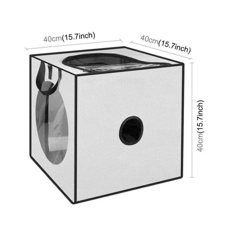 FUNADD Pet Bath Drying Box Portable Foldable Dryer Cage, suitable for pets up to 5kg (Gray)