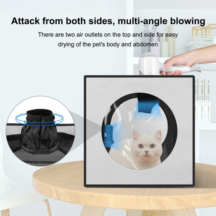 FUNADD Pet Bath Drying Box Portable Foldable Dryer Cage, suitable for pets up to 5kg (Gray)