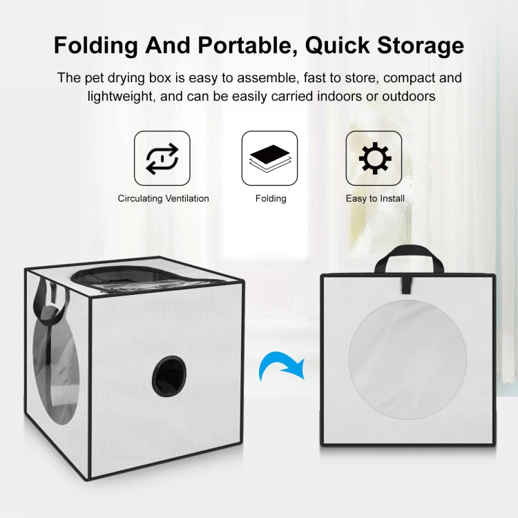 FUNADD Pet Bath Drying Box Portable Foldable Dryer Cage, suitable for pets up to 5kg (Gray)