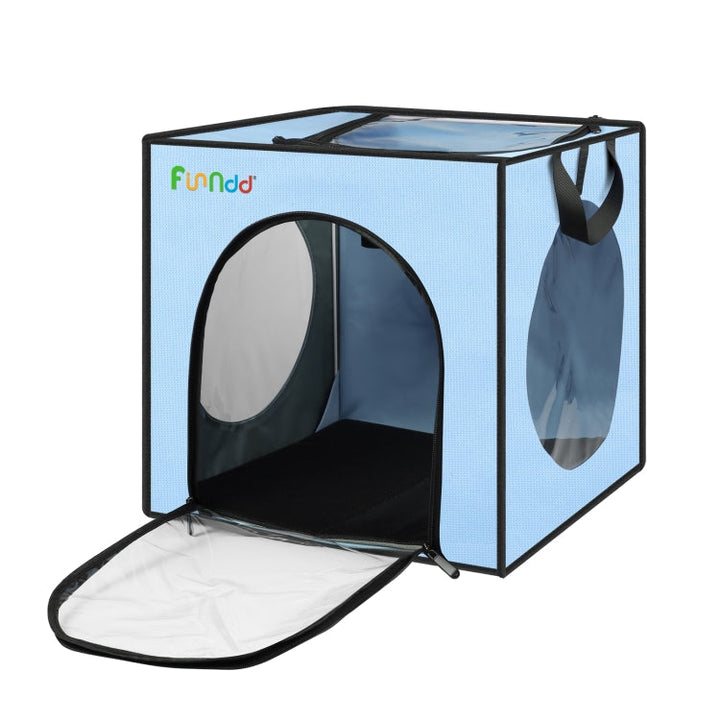 FUNADD Pet Bath Drying Box Portable Foldable Dryer Frame, Suitable for Pets up to 5kg (Blue)