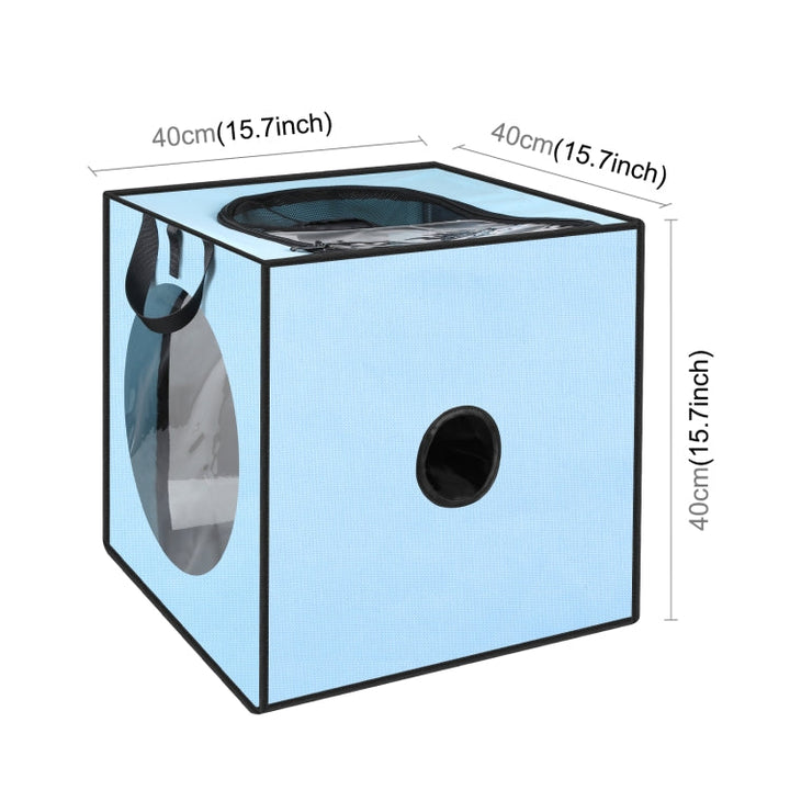 FUNADD Pet Bath Drying Box Portable Foldable Dryer Frame, Suitable for Pets up to 5kg (Blue)