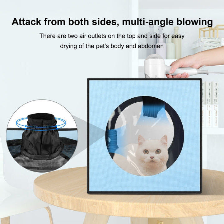 FUNADD Pet Bath Drying Box Portable Foldable Dryer Frame, Suitable for Pets up to 5kg (Blue)
