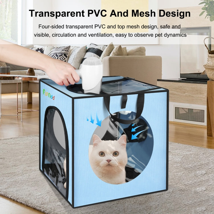 FUNADD Pet Bath Drying Box Portable Foldable Dryer Frame, Suitable for Pets up to 5kg (Blue)