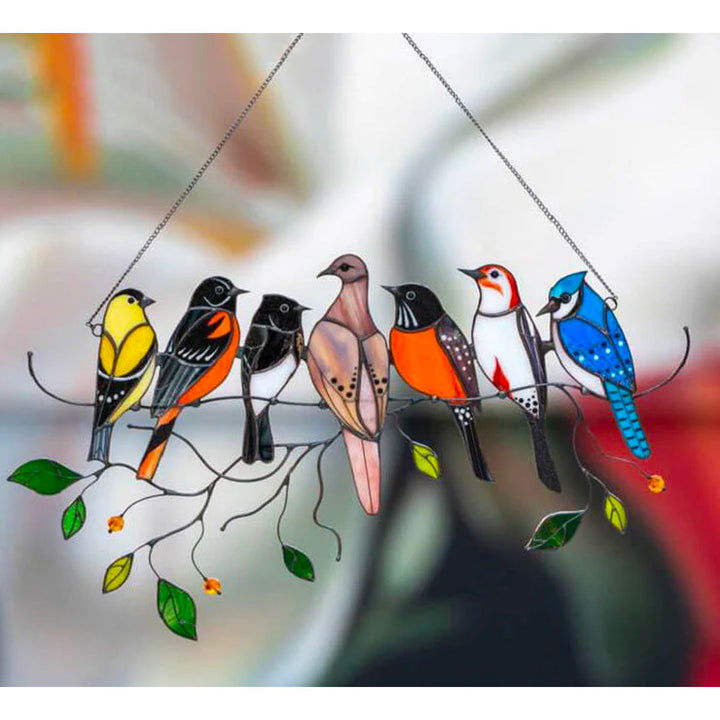 Lisslune | Stained Glass Bird Suncatcher - Francia