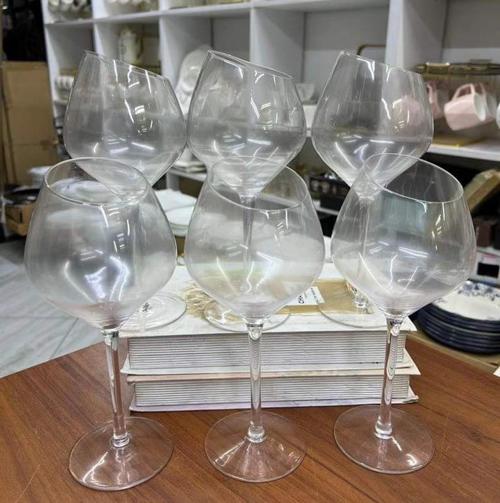 Lisslune | 6-piece set angled large wine glasses
