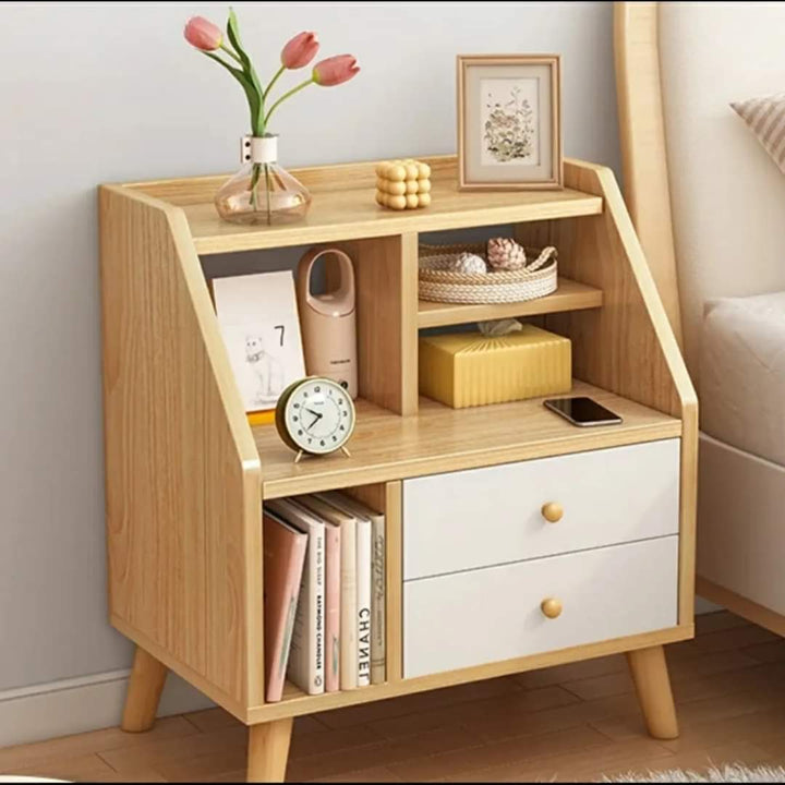 Lisslune | Wood nightstand with drawer