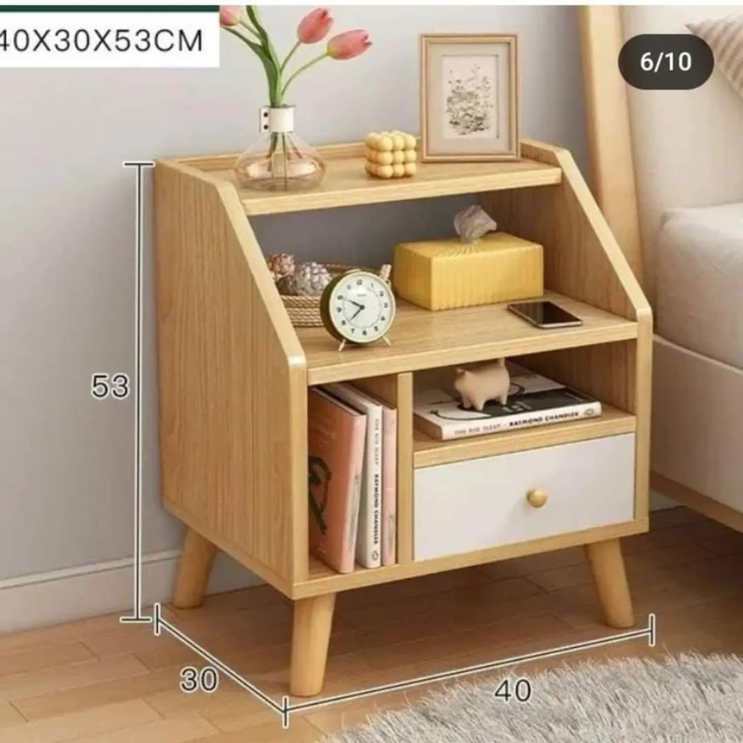 Lisslune | Wood nightstand with drawer