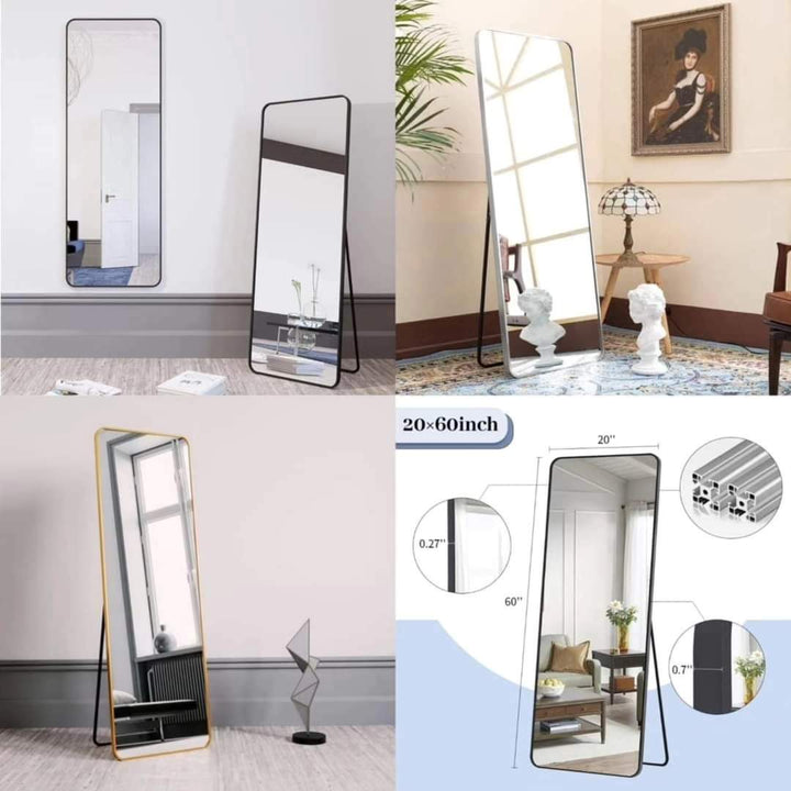 Lisslune | Unbreakable Full Body Mirror with Metallic Frame