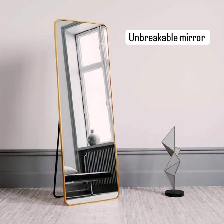 Lisslune | Unbreakable Full Body Mirror with Metallic Frame