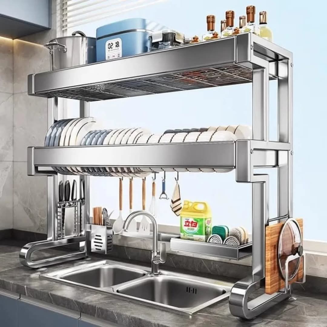 Lisslune | 2-tier dish rack over the sink