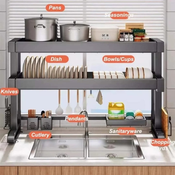 Lisslune | 2-tier dish rack over the sink