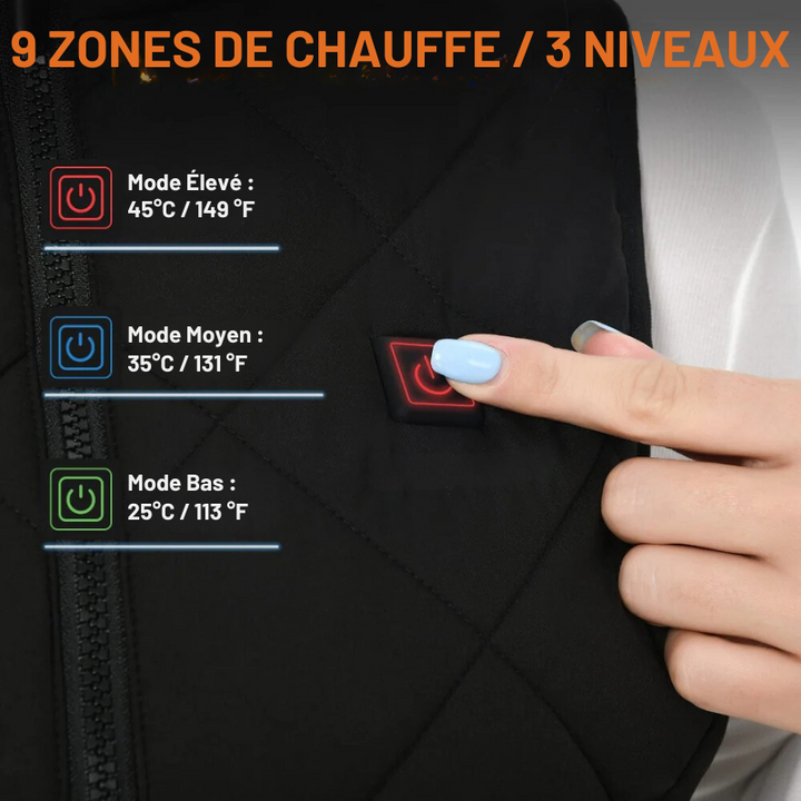 Lisslune | Heated vest for women with dual control and 9 heating zones – comfort and warmth for every season