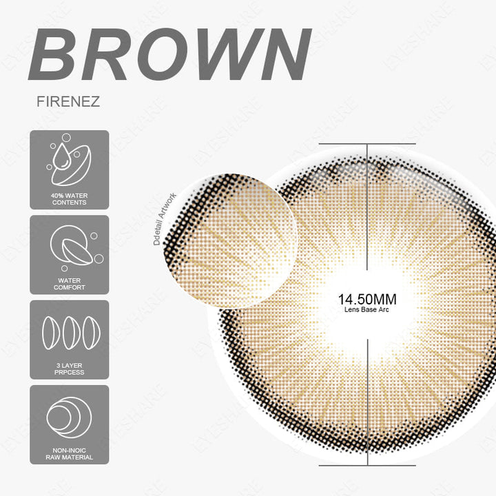 Rynx Firenze Brown 14.5 mm 1 Pair | 1 Year