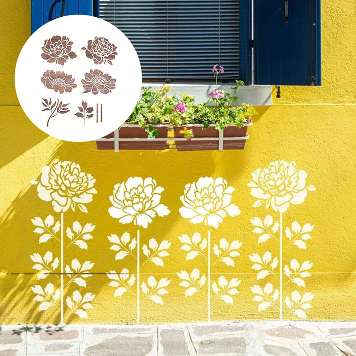 Lisslune | Large Flower Stencils for Garden Fence