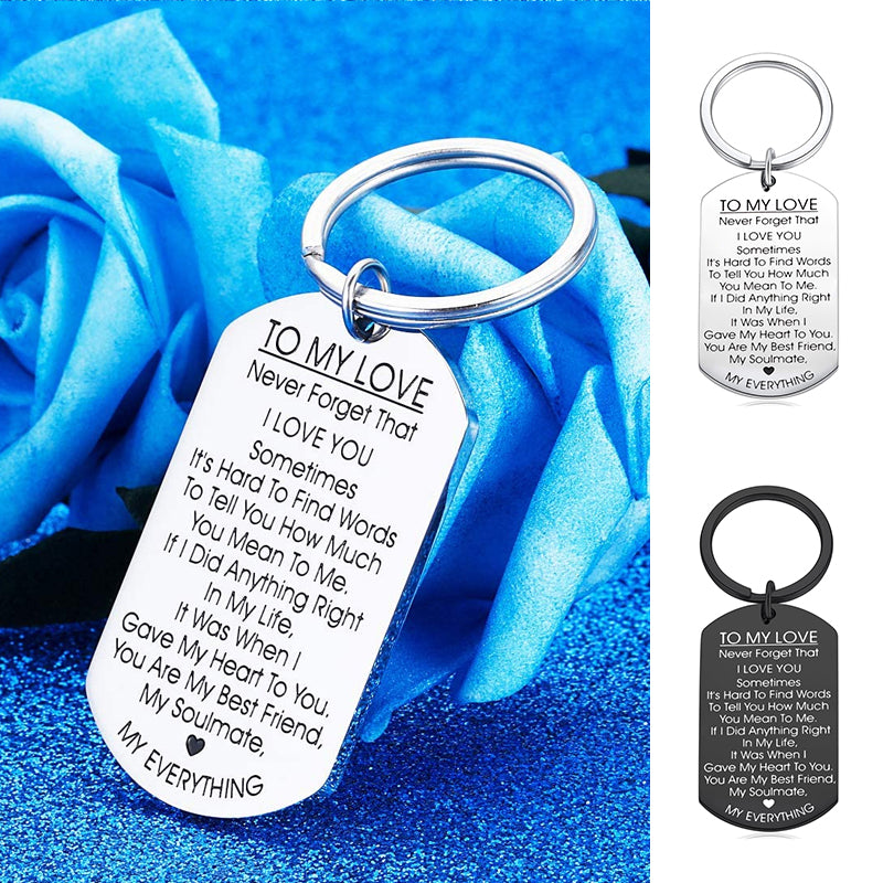 Lisslune | TO MY LOVE - Motivational keychain made of stainless steel