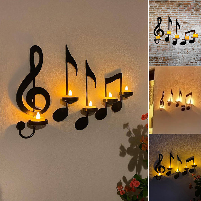 Lisslune | 🎼Black Musical Note Wall Light