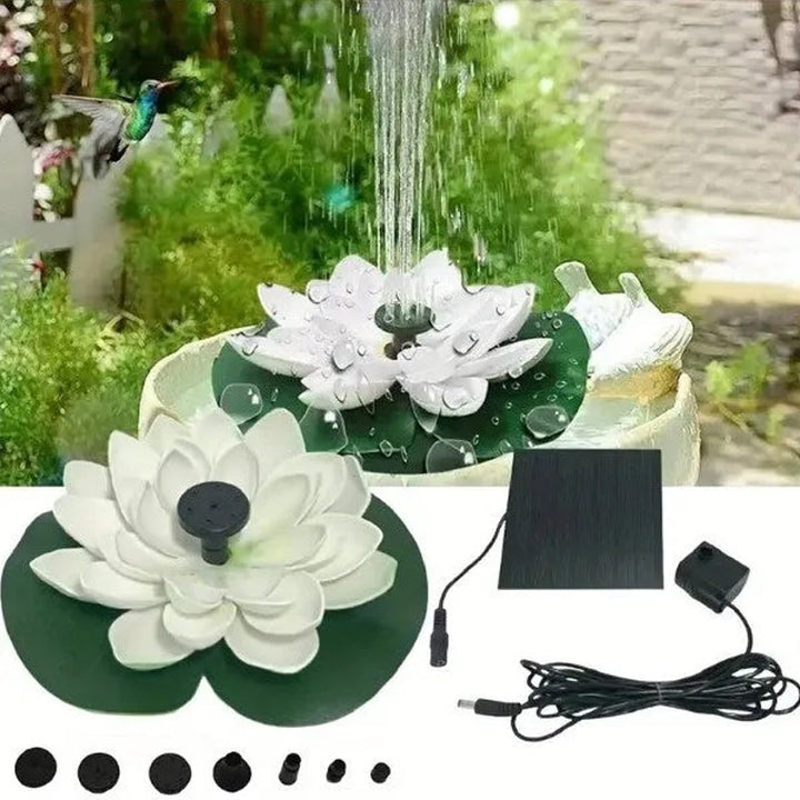 Lisslune | Lotus-shaped solar fountain pond decoration