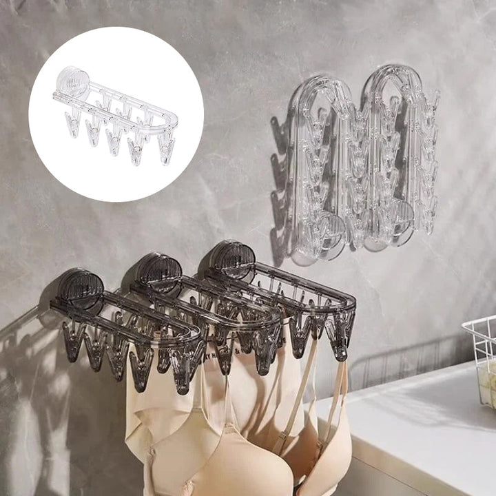 Lisslune | Suction cup collapsible clothes hanger with clip