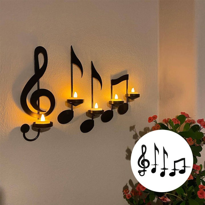 Lisslune | 🎼Black Musical Note Wall Light