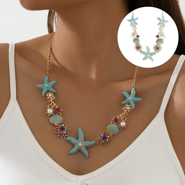 Lisslune | Shell Starfish Pearl Necklace