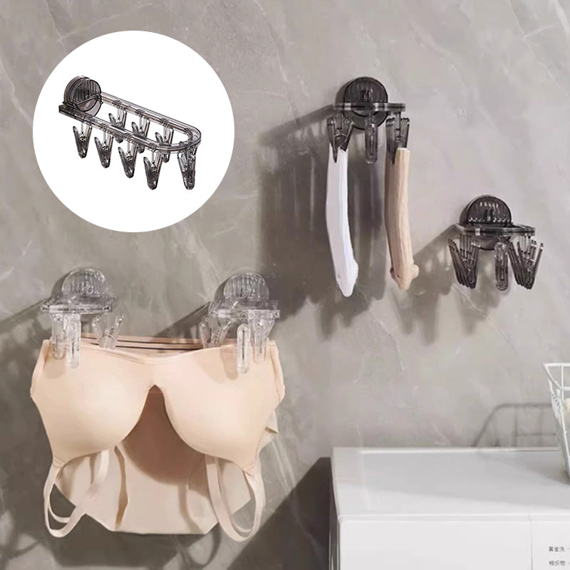 Lisslune | Suction cup collapsible clothes hanger with clip