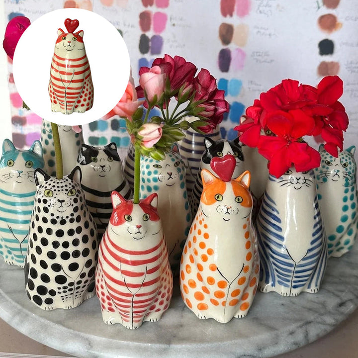 Lisslune | Dotted Cat Vase