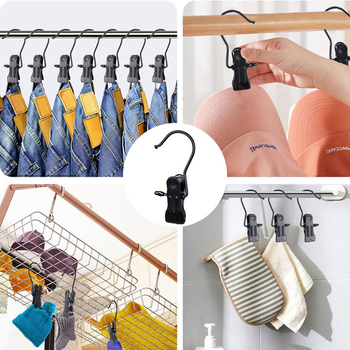 Lisslune | Space-saving portable travel hanger clips