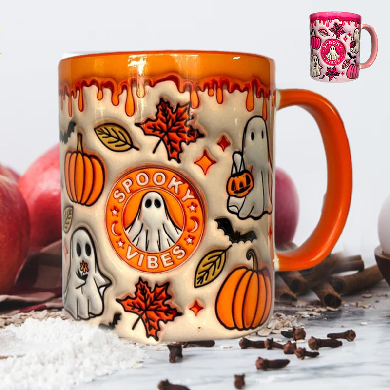 Lisslune | Pumpkin coffee mug with ghost