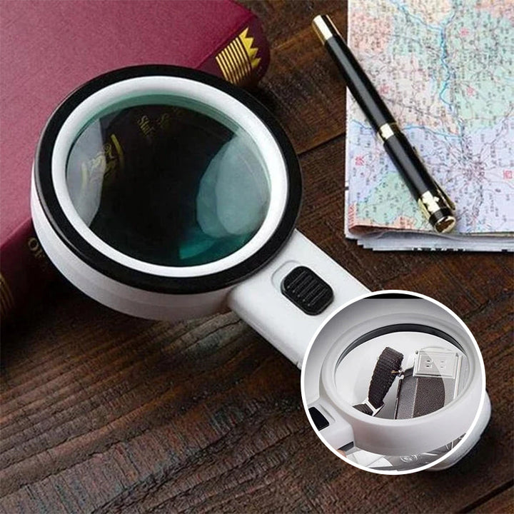 Lisslune | 30x optical magnifying glass with LED light