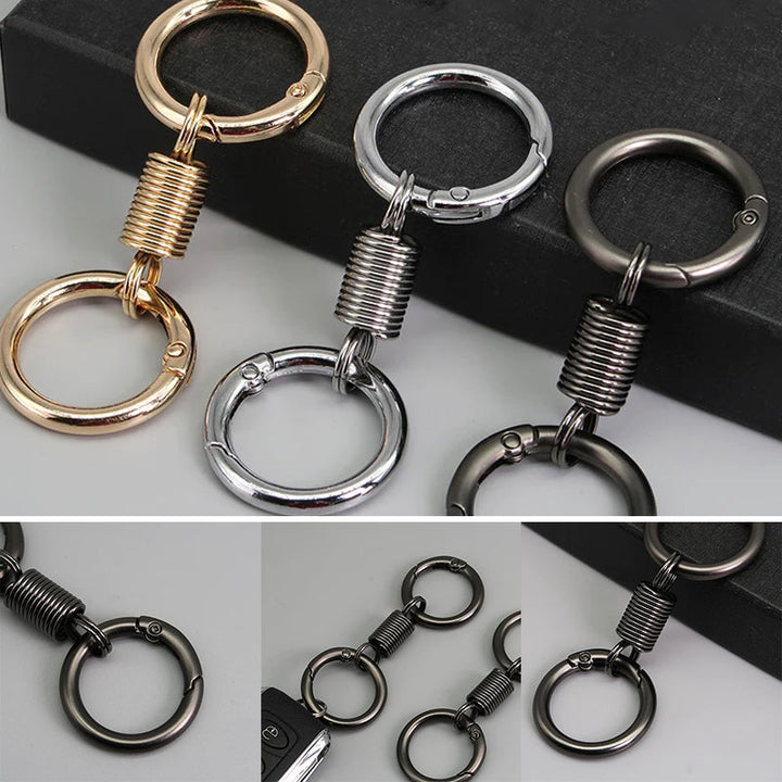 Lisslune | Nordic Retro Spring Double Ring Keychain
