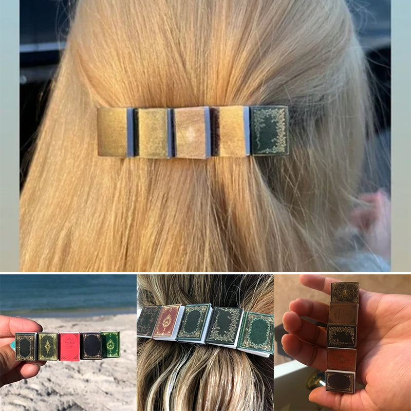Lisslune | Miniature Book Hairpin Barrette