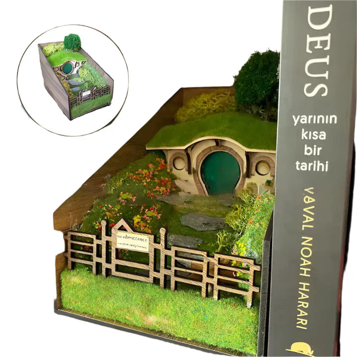 Lisslune | MiniScape Bookends – Handmade decorative book holders with micro-landscape design