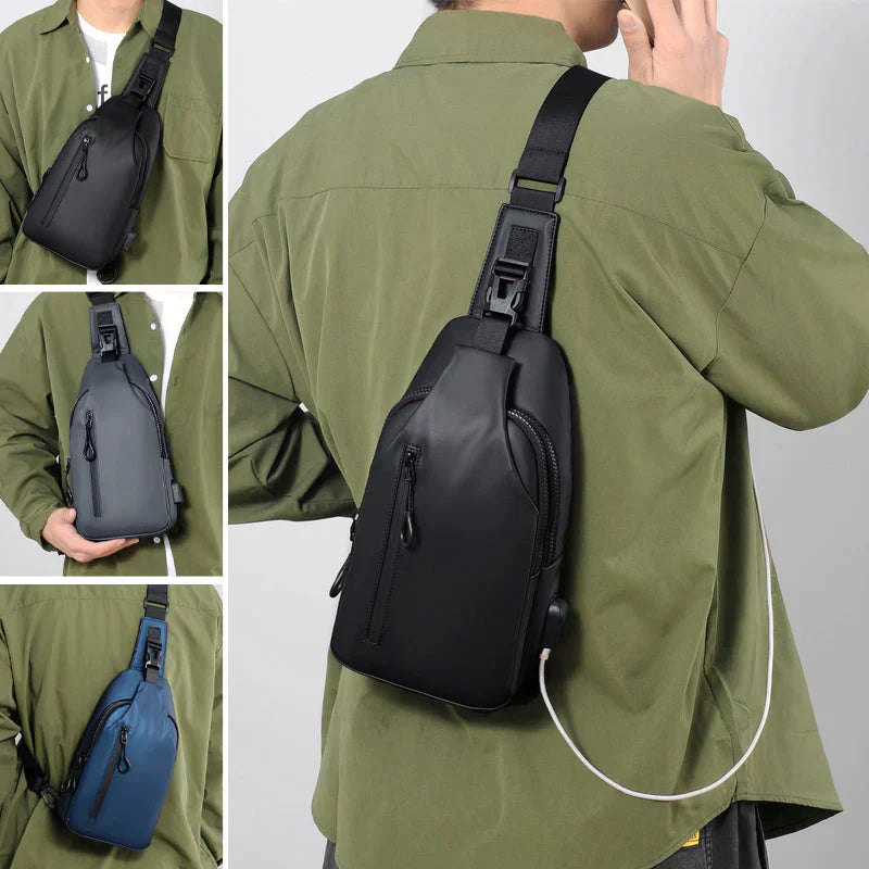 Lisslune | UrbanShield Waterproof Crossbody Bag with Anti-Theft Design