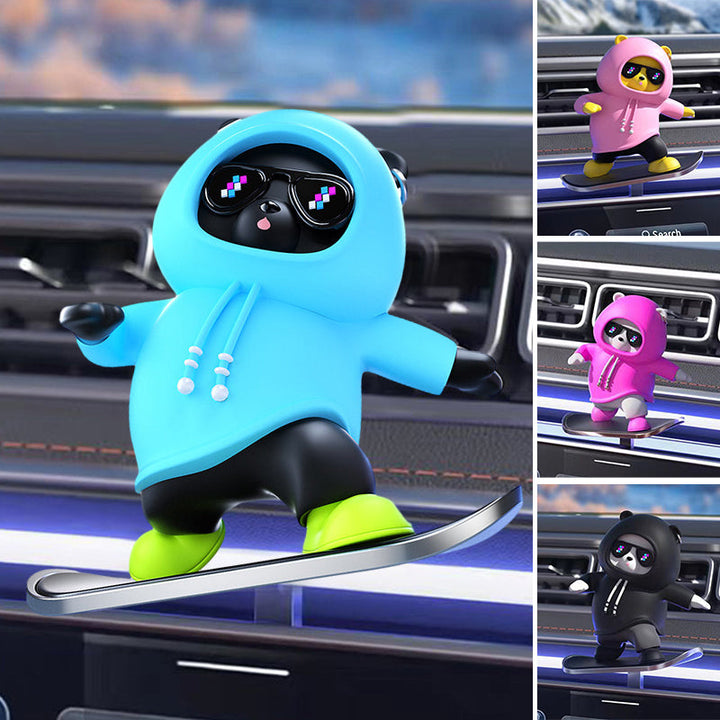 Lisslune | Skateboarding Bears Car Decoration