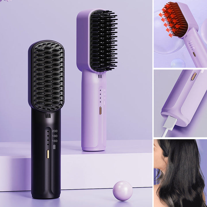 Lisslune | Portable negative ion hair straightener comb