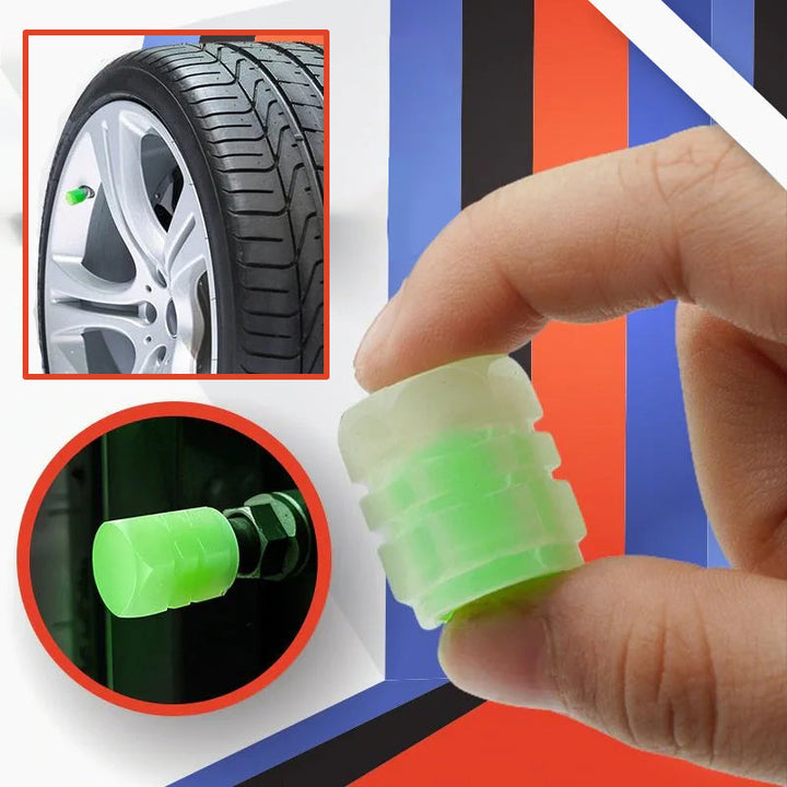 Lisslune | Universal fluorescent tire valve caps (4 PCS/Set)
