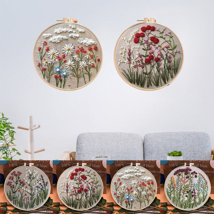 Lisslune | Embroidery hoop flower kit for beginners