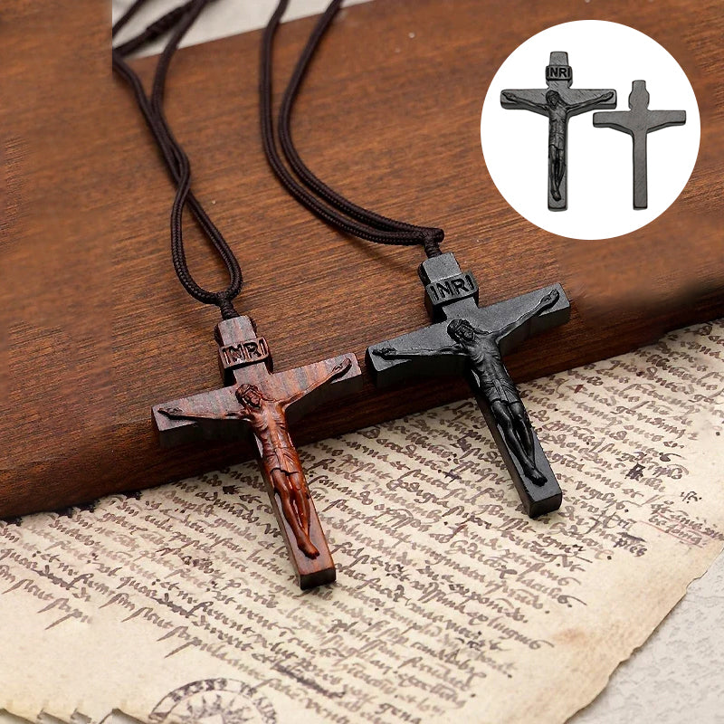 Lisslune | Jesus-Cross-Necklace made of Wood